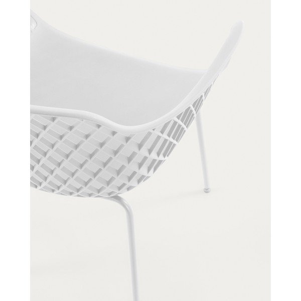 Balts metāla dārza krēsls Quinn – Kave Home-image-4