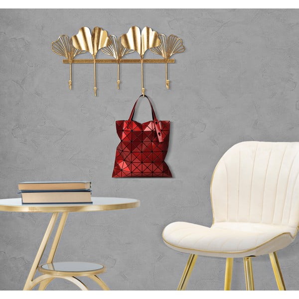 Metāla sienas pakaramais zelta krāsā Leaves – Mauro Ferretti-image-1