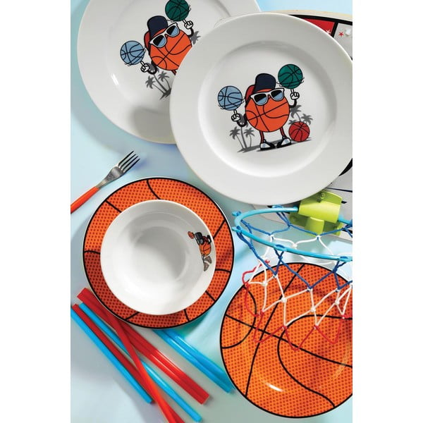 Porcelāna pusdienu komplekts bērniem (5 gab.) Kütahya Porselen Basketball-image-1