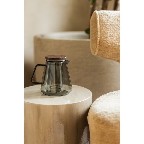 Pelēka stikla tējkanna ar sietiņu 930 ml Luma – S|P Collection-image-1