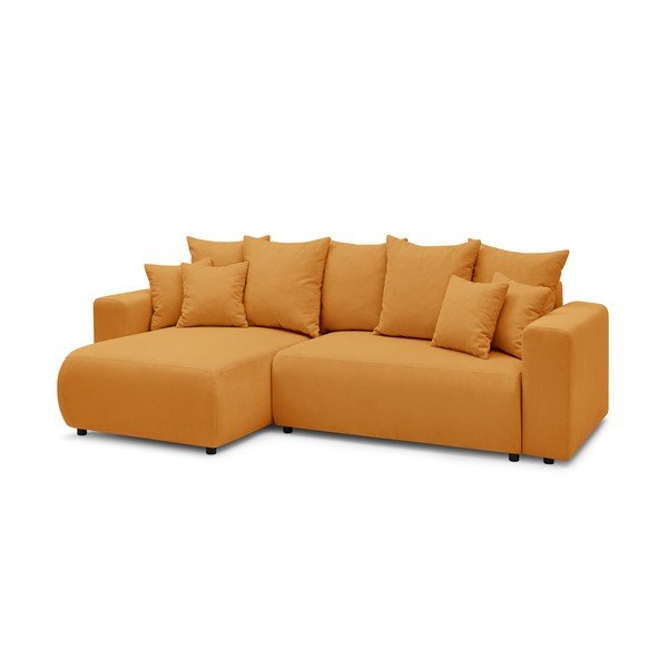 Sinepju dzeltens velveta izvelkamais dīvāns Bobochic Paris Envy-image-4