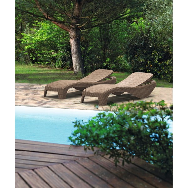 Brūns plastmasas dārza zvilnis Atlantic – Keter-image-1