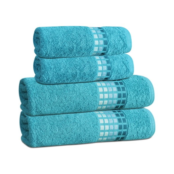 Zils kokvilnas dvielis 50x100 cm Darwin – My House-image-2