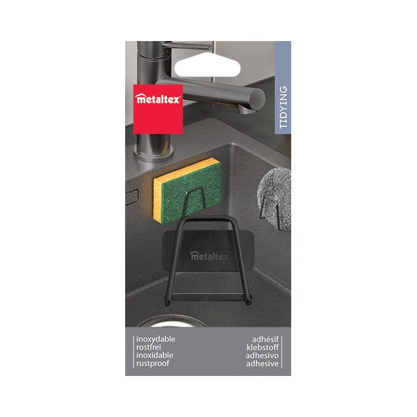 Metāla sūkļa turētājs ar uzstādīšanu bez urbšanas – Metaltex-image-3