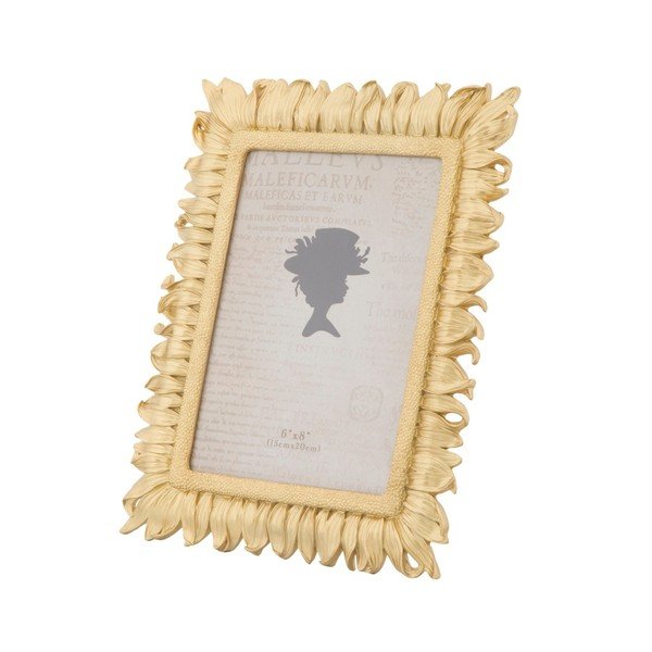 Dzeltens fotorāmis sveķu rāmī Mauro Ferretti Glam Petal, 15 x 20 cm