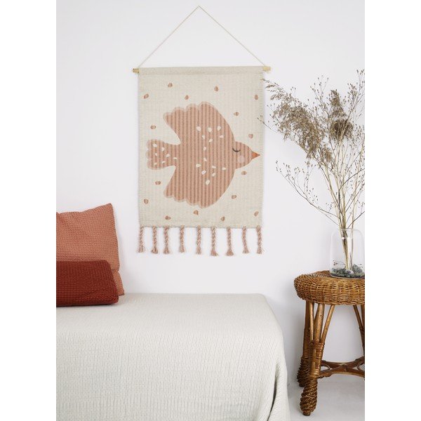 Bēšs bērnu paklājs 50x45 cm Sweet Birdy – Nattiot-image-1