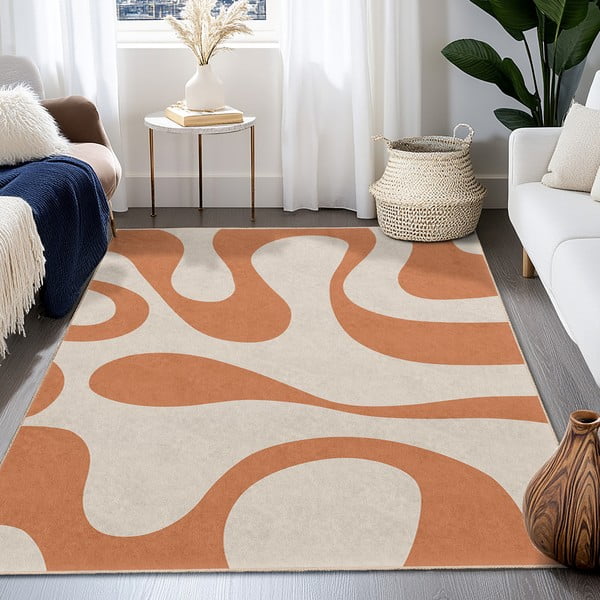 Oranžs mazgājams paklājs 120x180 cm Caramel Latte – Mila Home-image-4