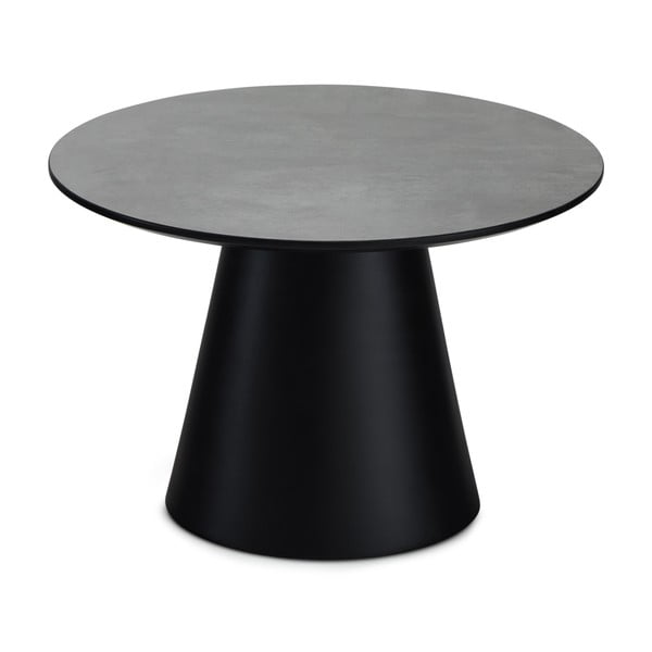 Melns/tumši pelēks žurnālgaldiņš ar marmora imitācijas galda virsmu ø 60 cm Tango – Furnhouse