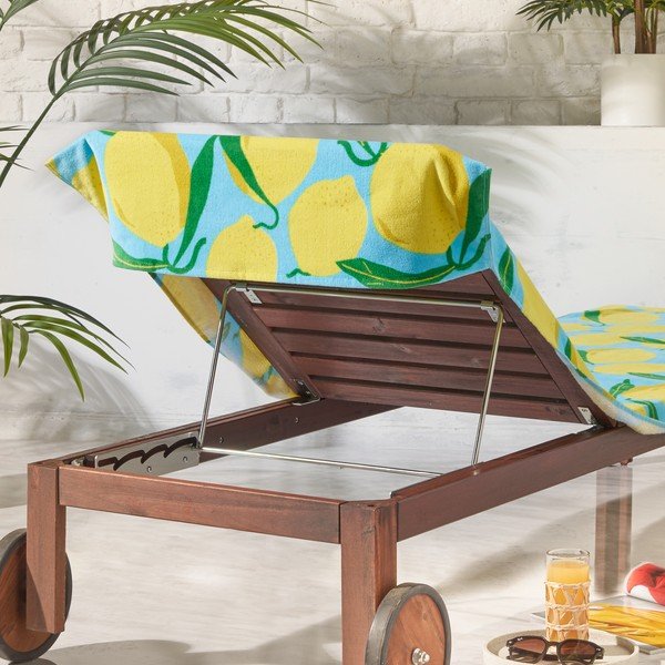 Kokvilnas pludmales dvielis 92x180 cm Lemons Lounger – Catherine Lansfield-image-2