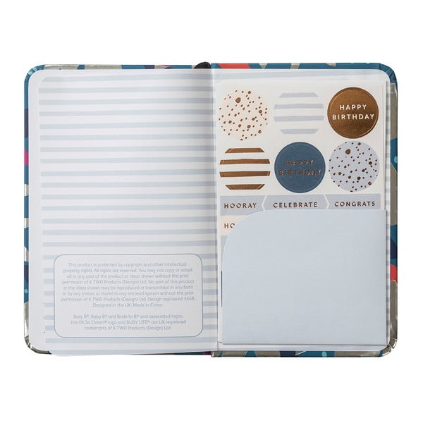 Piezīmju grāmatiņa adresēm un dzimšanas dienām Busy B Floral-image-4