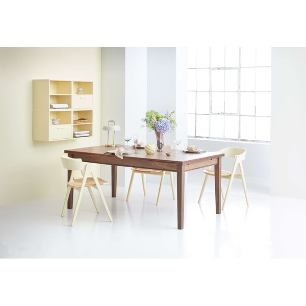 Izvelkamais ēdamgalds ar valriekstkoka imitāciju Hammel Sami, 180 x 100 cm-image-1