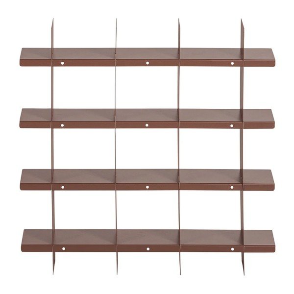 Dūmakaini rozā daudzlīmeņu metāla sienas plaukts 60 cm Brik – WOOOD-image-4