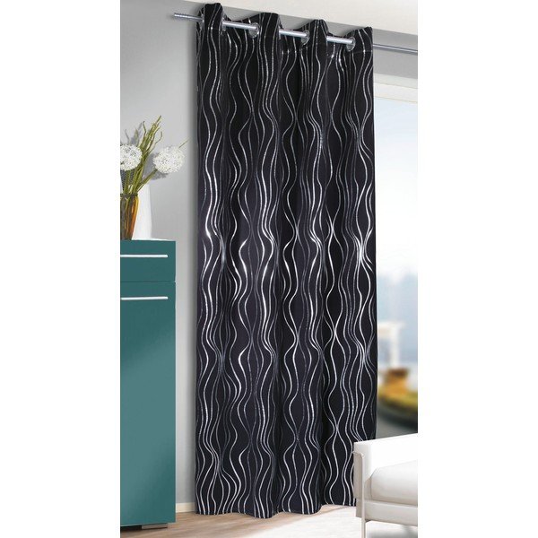 Melns aizkars 135x245 cm Waves – Sehlbach-image-1