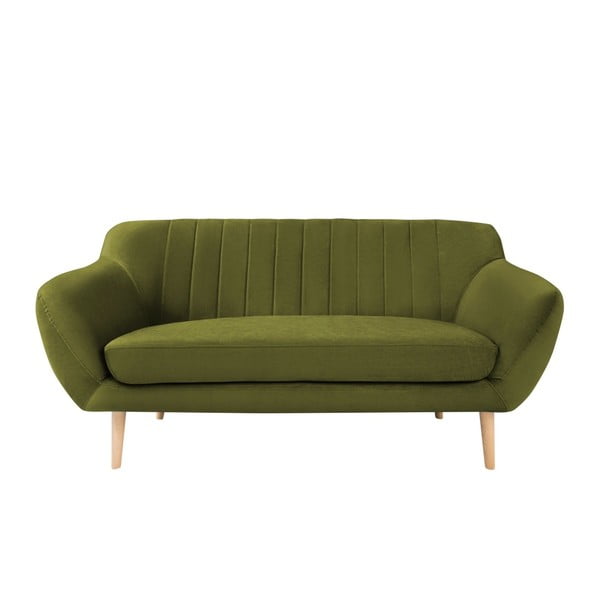 Zaļš samta dīvāns Mazzini Sofas Sardaigne, 158 cm