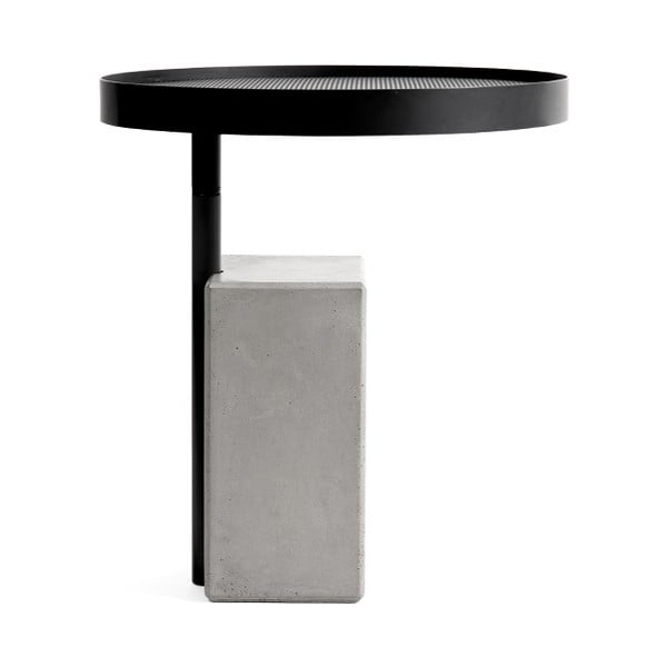 Izvelkams galds ar betona pamatni Lyon Béton Twist, ø 45 cm