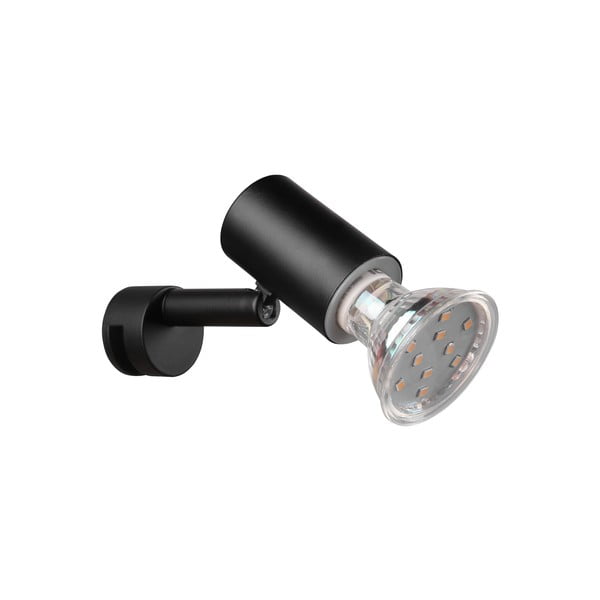 Matēts melns sienas lukturis (garums 10 cm) Lorenzo – Trio-image-3