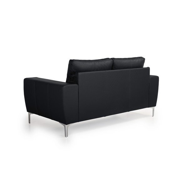 Melns ādas dīvāns Scandic Twigo, 166 cm-image-3