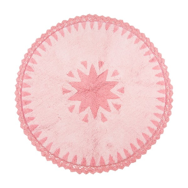 Bērnu rozā paklājs Nattiot Warren, ∅ 110 cm