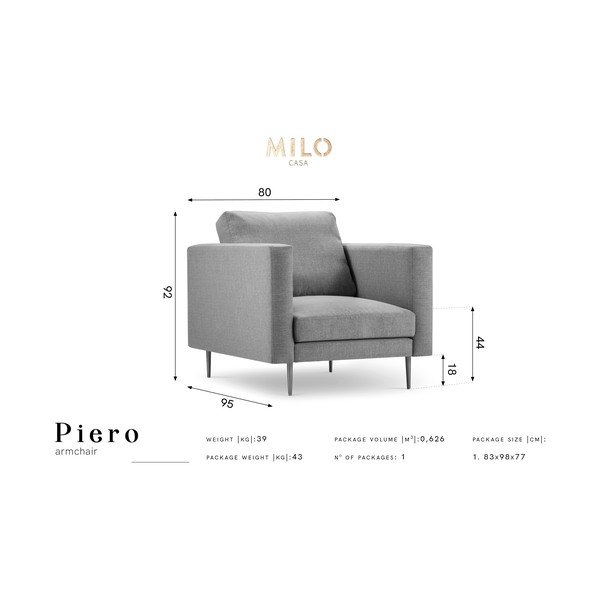 Zils atpūtas krēsls Milo Casa Piero-image-2