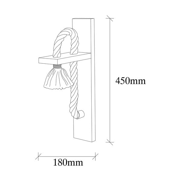Dabīga toņa sienas lampa Erebos – Opviq lights-image-4