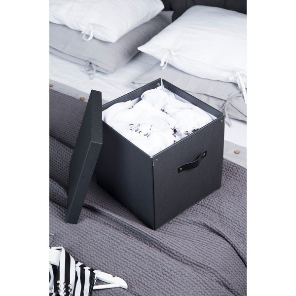 Tumši pelēka uzglabāšanas kaste Bigso Box of Sweden Logan-image-2
