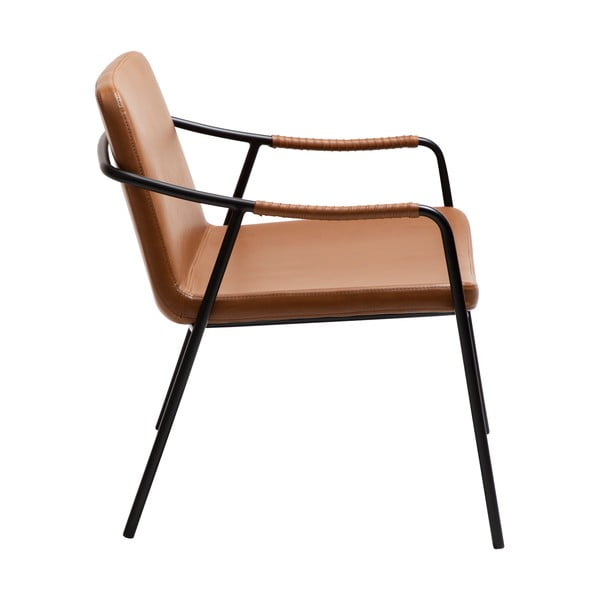 Brūns atpūtas krēsls no ādas imitācijas Boto – DAN-FORM Denmark-image-3