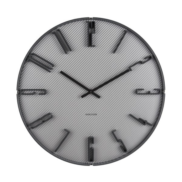 Pelēks sienas pulkstenis Karlsson Sentient, ⌀ 40 cm