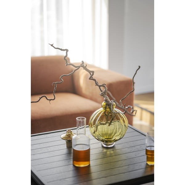 Tumši brūns žurnālgaldiņš ar ozola masīvkoka galda virsmu ø 80 cm Deerfield – Rowico-image-4