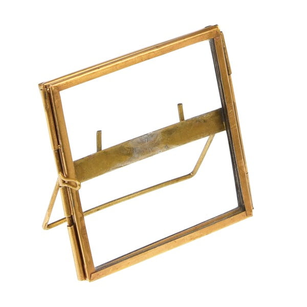 Zelta krāsas metāla stāvošs foto rāmis 8x8 cm – Rex London-image-3