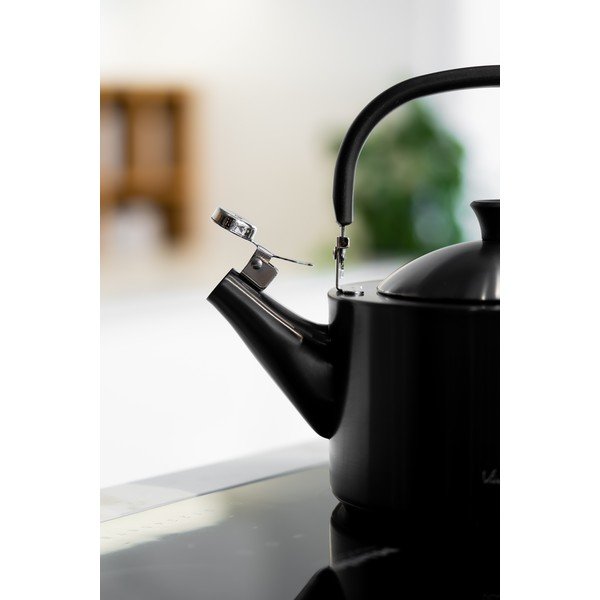 Melna tējkanna ar svilpi Vialli Design Diamante, 1,5 l-image-3