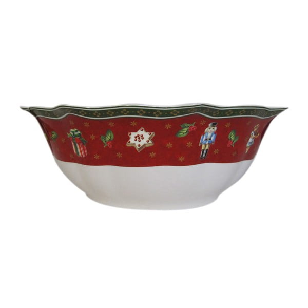 Sarkanbalts porcelāna Ziemassvētku trauks Toy´s Delight Villeroy&Boch, ø 19 cm-image-2