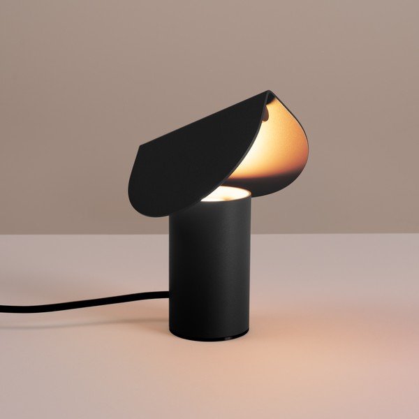 Melna alumīnija LED galda lampa (augstums 15 cm) BISCUIT – Thoro-image-1