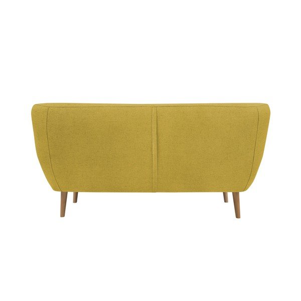 Dzeltens divvietīgs dīvāns ar gaišām kājām Mazzini Sofas Sicile-image-1