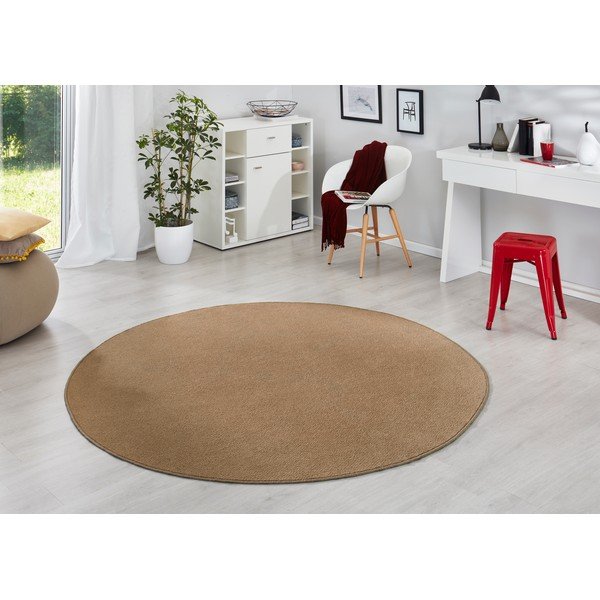 Brūns apaļš paklājs ø 133 cm Fancy – Hanse Home-image-1