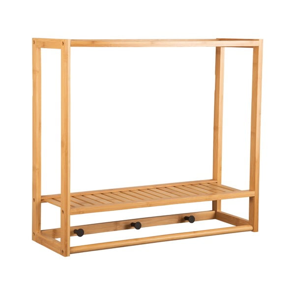 Dabīga toņa bambusa sienas pakaramais ar plauktu Sheer – Leitmotiv-image-2