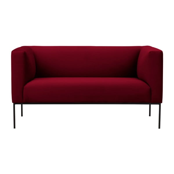 Sarkans samta dīvāns Windsor & Co Sofas Neptune, 145 cm