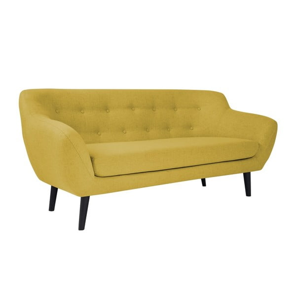 Dzeltens dīvāns Mazzini Sofas Piemont, 188 cm