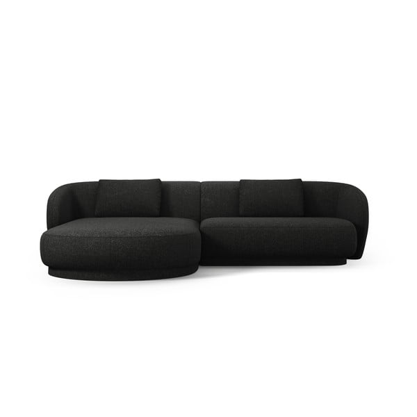 Melns stūra dīvāns Camden – Cosmopolitan Design