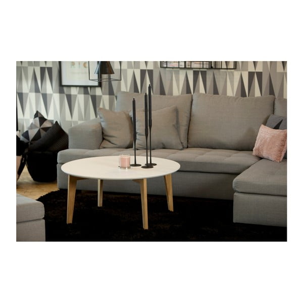Balts apaļš žurnālgaldiņš ø 90 cm Abin – Actona-image-2