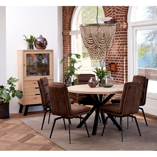 Apaļš ēdamgalds ar melnām kājām Canett Maison, ø 120 cm-image-1