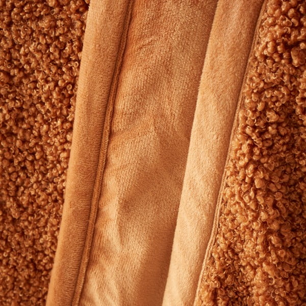 Oranžs mikroplīša pleds 130x170 cm Velvet Boucle – Catherine Lansfield-image-1