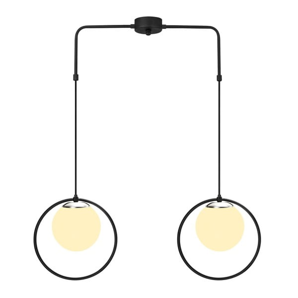 Melna metāla griestu lampa Opviq lights Flovena-image-1