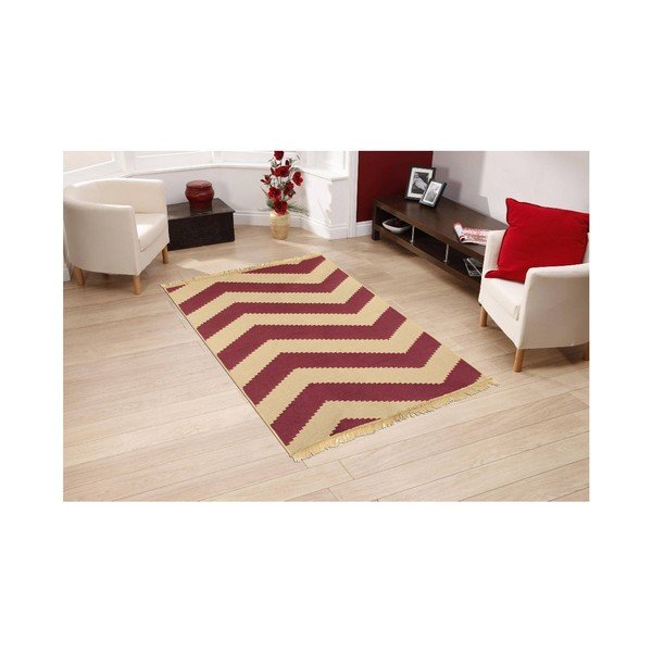 Paklājs ZigZag Red Beige, 60 x 90 cm-image-2