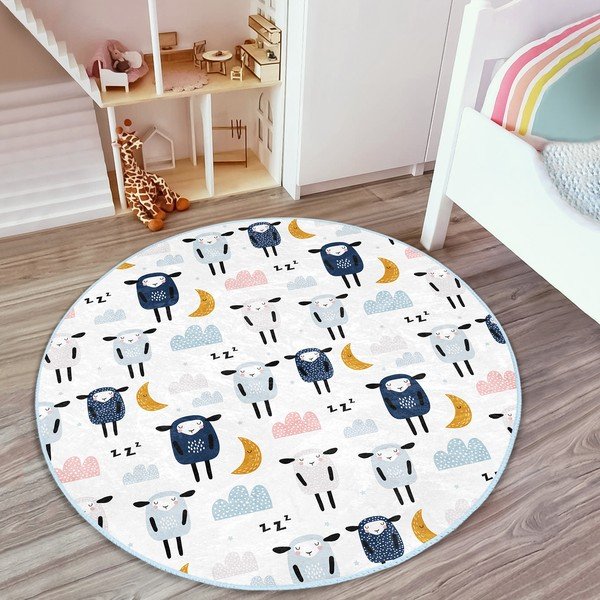 Balts bērnu paklājs ø 120 cm Comfort – Mila Home-image-1