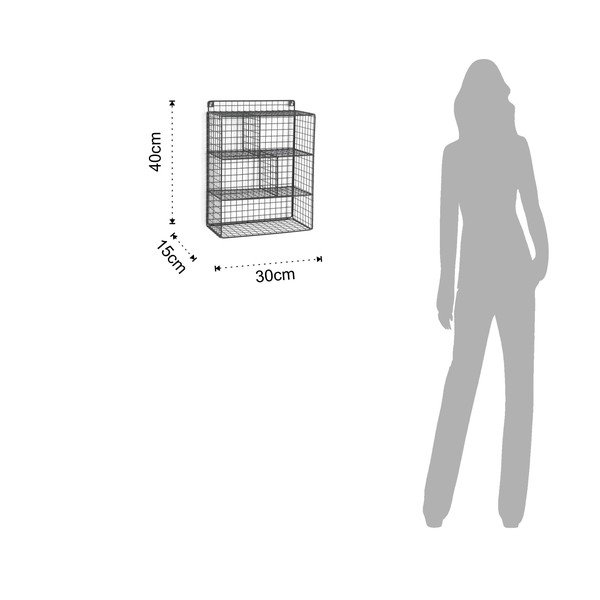 Melns plauktiņš vannasistabai (pie sienas) Tomasucci Grid-image-2