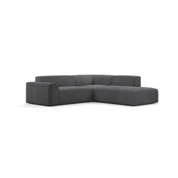 Antracīta pelēks velveta stūra dīvāns Marie Claire Home Karen, 260 cm, labais stūris-image-2