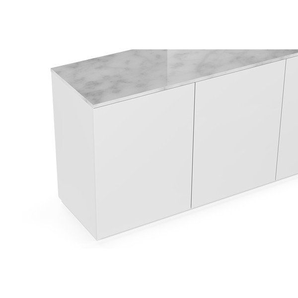 Balta kumode ar gaiša marmora imitācijas virsmu, 180 x 84 cm Join – TemaHome-image-3