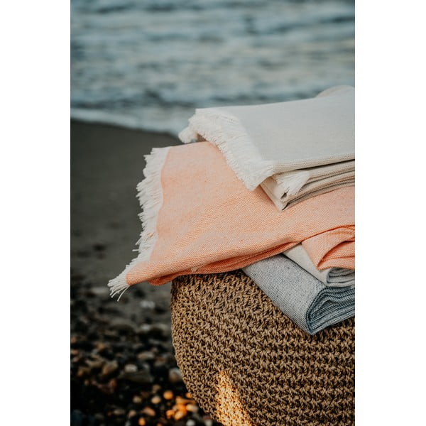 Bēšs pleds ar kokvilnu Euromant Summer Linen, 140 x 180 cm-image-1