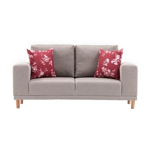 Krēmkrāsas divvietīgs dīvāns Franz
