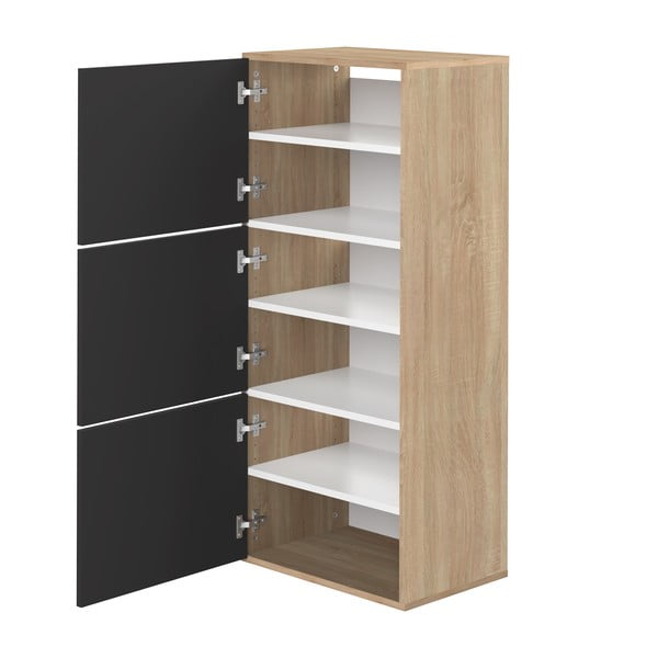 Melns apavu skapis Bamboo - TemaHome -image-3